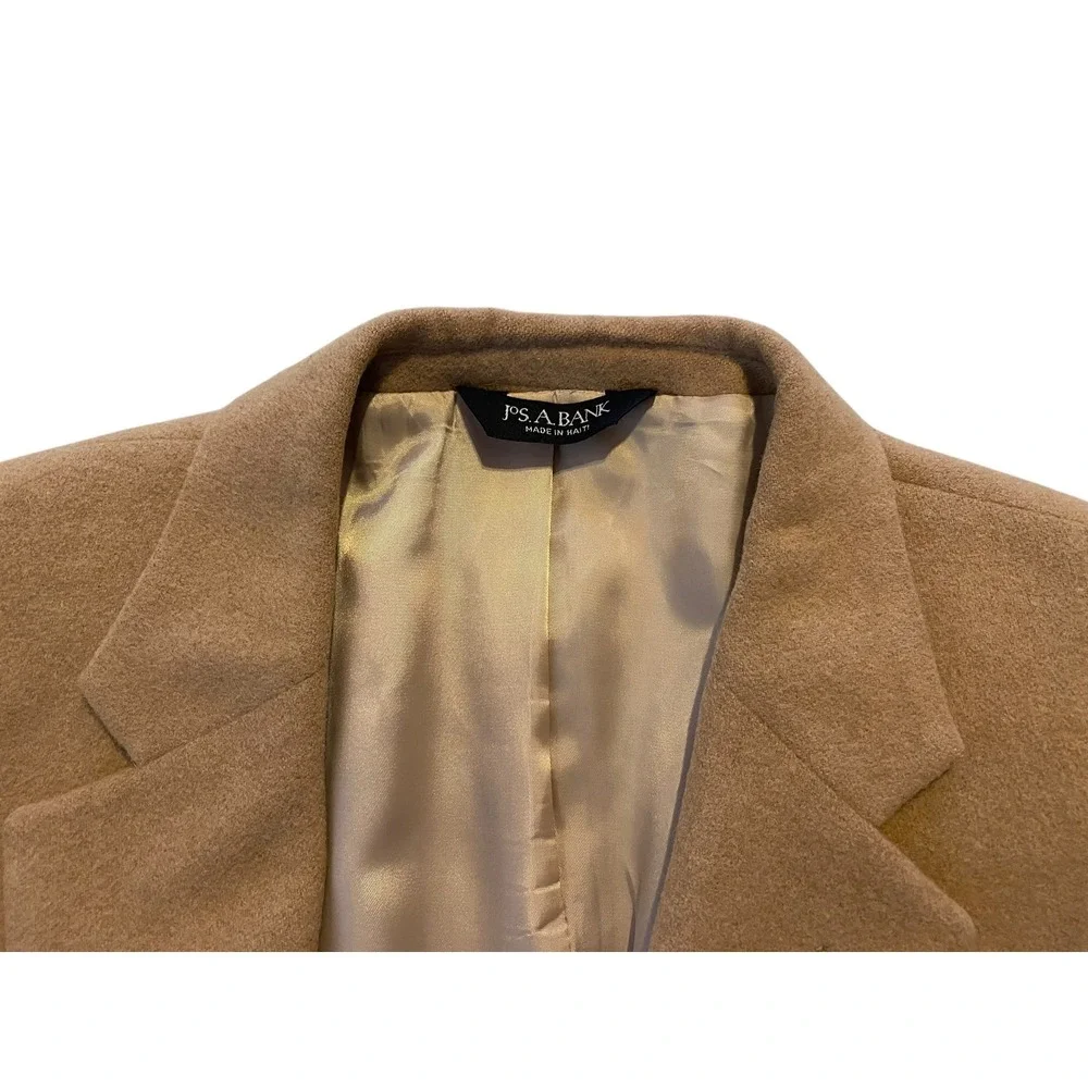 Jos A Bank 100% Camel Hair Sport Coat Blazer 40R Mens 2 Button Tan Beige - Picture 4 of 6